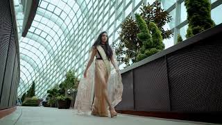 Miss Grand Singapore x Levico at Gardens by the Bay Singapore showcasing tenun from NTT