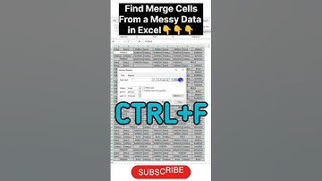 ExcelTrick#Find Merge Cells From Messy Data in Excel#Excel#exceltips#exceltutorial#shorts#viral