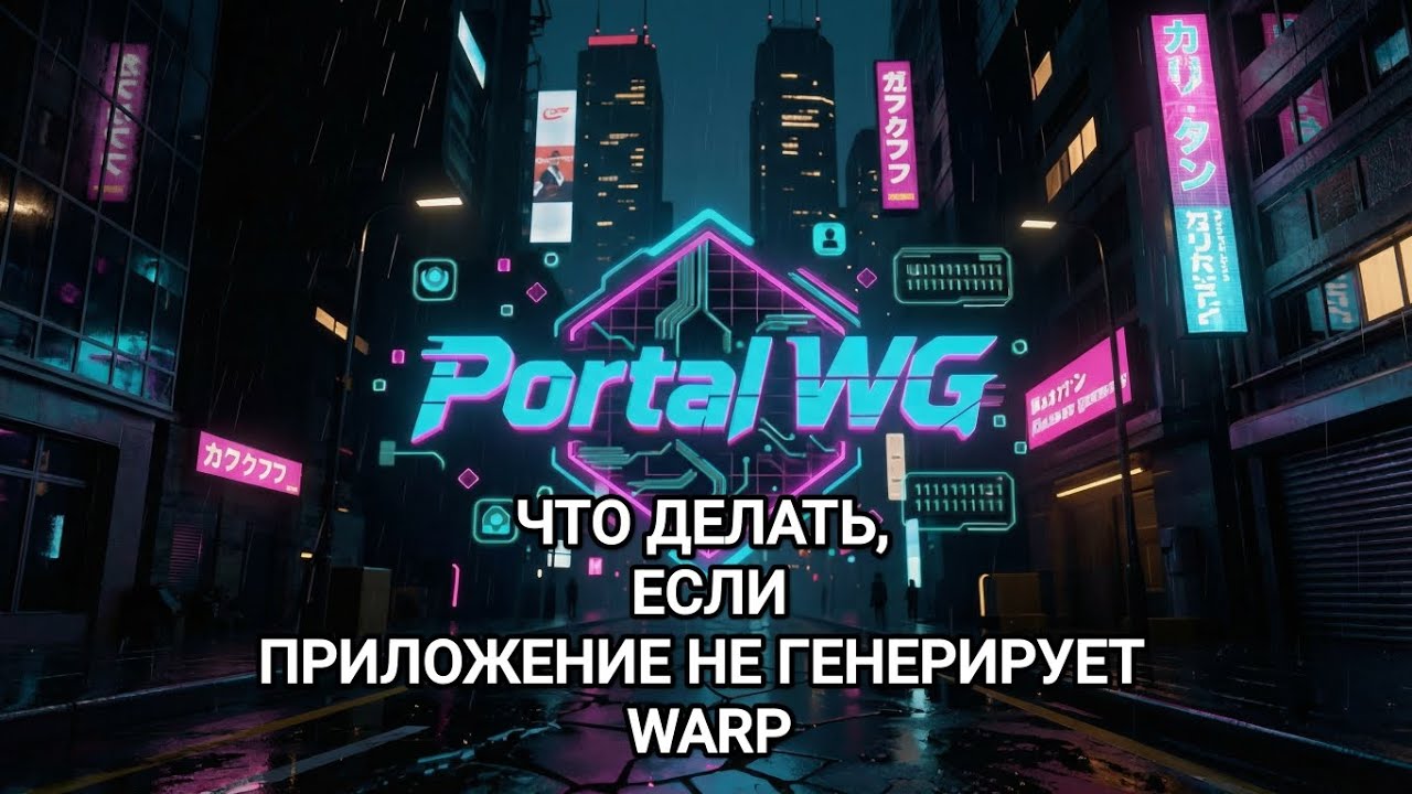 ЧТО ДЕЛАТЬ, ЕСЛИ ПРИЛОЖЕНИЕ «PORTAL WG» не генерирует WARP в автоматическом режиме