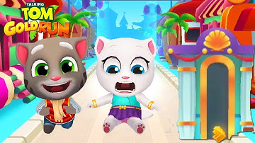 FROSTY vs NEON ANGELA - Talking Tom Gold Run ll Gameplay (iOS, Android)
