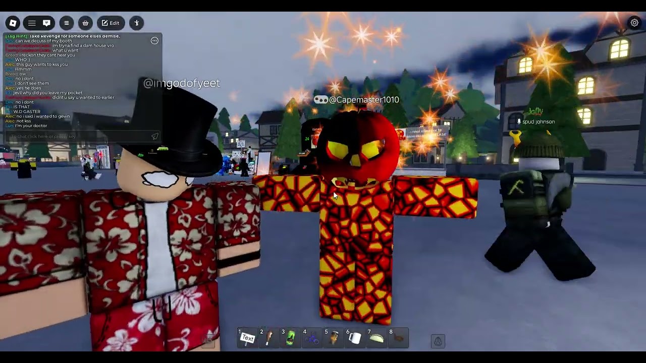 Cosplayer rizzing somebody in booth game