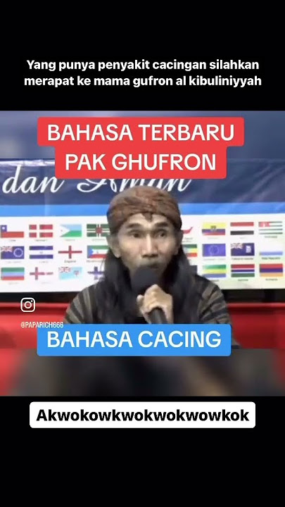 Beginilah Bahasa Cacing terjemahan Mama Gufron