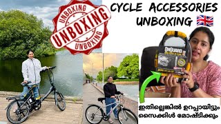 CYCLE ACCESSORIES UNBOXING | Cycle To Work Scheme in UK | Cycleന് ഒരു Load ആഭരണങ്ങൾ വാങ്ങി🚲
