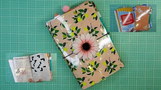 Pastime Traveler's Notebook Tutorial! Done Easy & Cute w/Nice Paper & DollarTree Crossword Books!