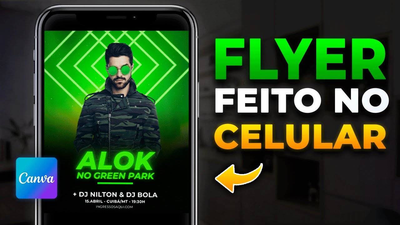 Como Fazer Flyer para Show usando o Canva no Celular