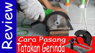 Paket Mata Gerinda Batu Potong Kayu + Bracket Braket Dudukan Gerinda Set Plat + Cover Lengkap