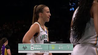 Final 3 Min New York Liberty Vs Los Angeles Sparks Wnba Sabrina Ionescu, Breanna Stewart Zia Cooke