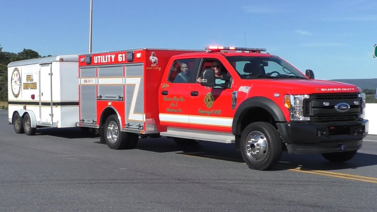 Union Fire Company of Hamburg Utility 61 & Spill 61 Responding 9/17/19