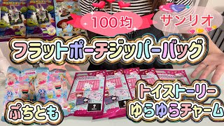 【100均•食玩】サンリオフラットポーチジッパーバッグ/ぷちとも/トイストーリーゆらゆらチャームを開封🩵 – A‘s simple home