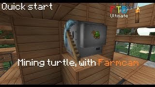 Minecraft: FTB Ultimate Tutorial and Quick start: Mining Turtle setup