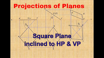 Engineering Drawing - Projections of Square Plane inclined to Both Planes
