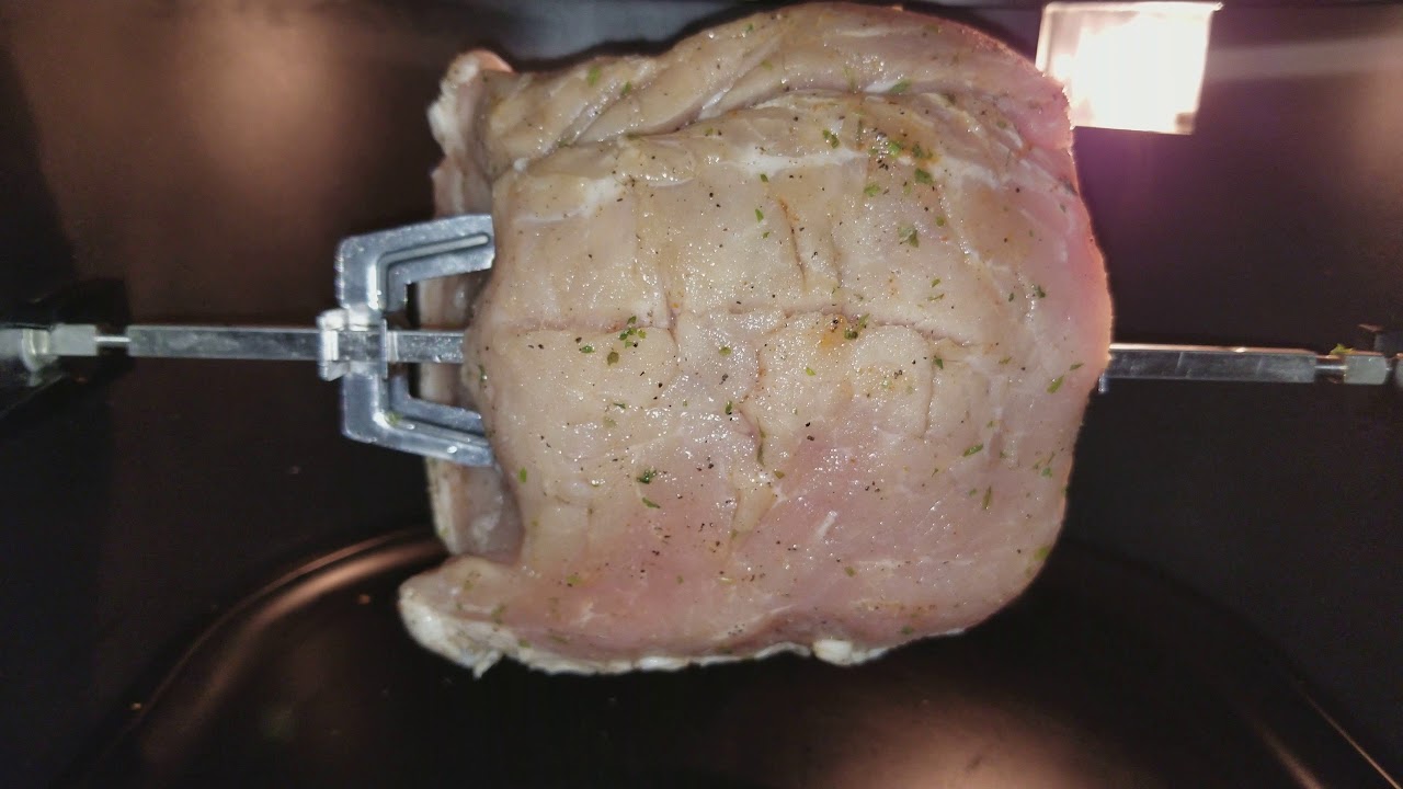 Power Airfryer Oven Rotisserie pork - YouTube