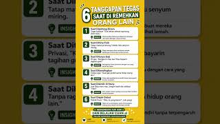 6 Tanggapan Tegas Saat Di Remehkan Orang Lain psikologi kesehatanmental motivation quotes