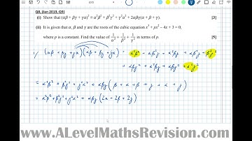 Roots of Polynomials (Quadratics and Cubics) [Yr1 (Further) Pure Core]