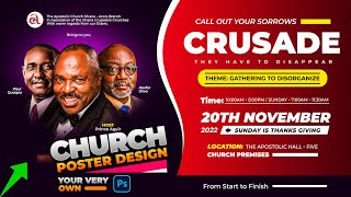 How to Design a Church CRUSADE Poster (Simple and Easy) using  PHOTOSHOP screenshot 4