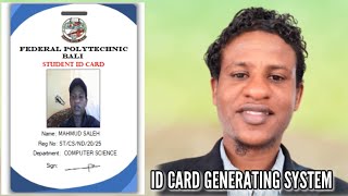 ID Card generating System with QR code (Complete project)