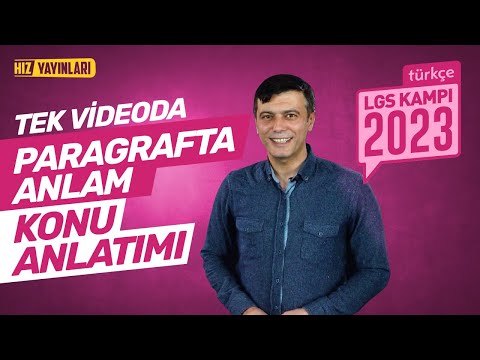 TEK VİDEODA HALLET! 8. Sınıf Türkçe Paragrafta Anlam Full Konu Anlatımı: LGS 2023 Kampı Genel Tekrar