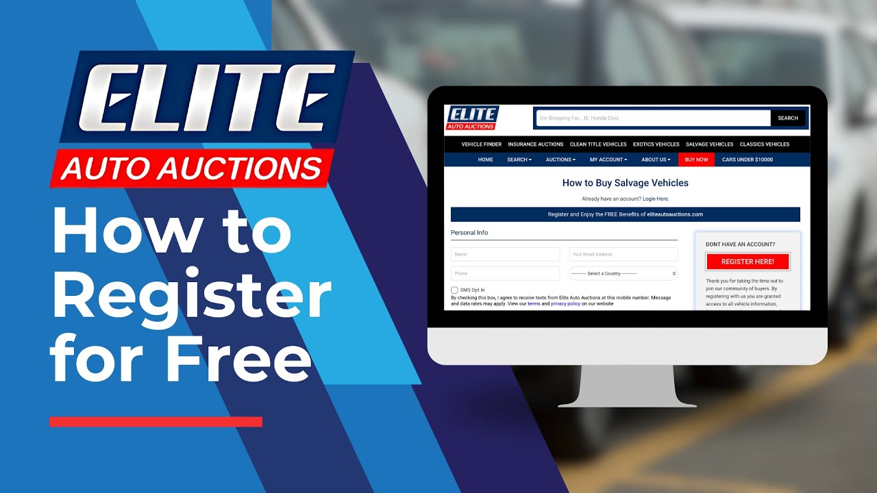 Sign Up for FREE at Elite Auto Auctions – Fast & Easy Registration ...