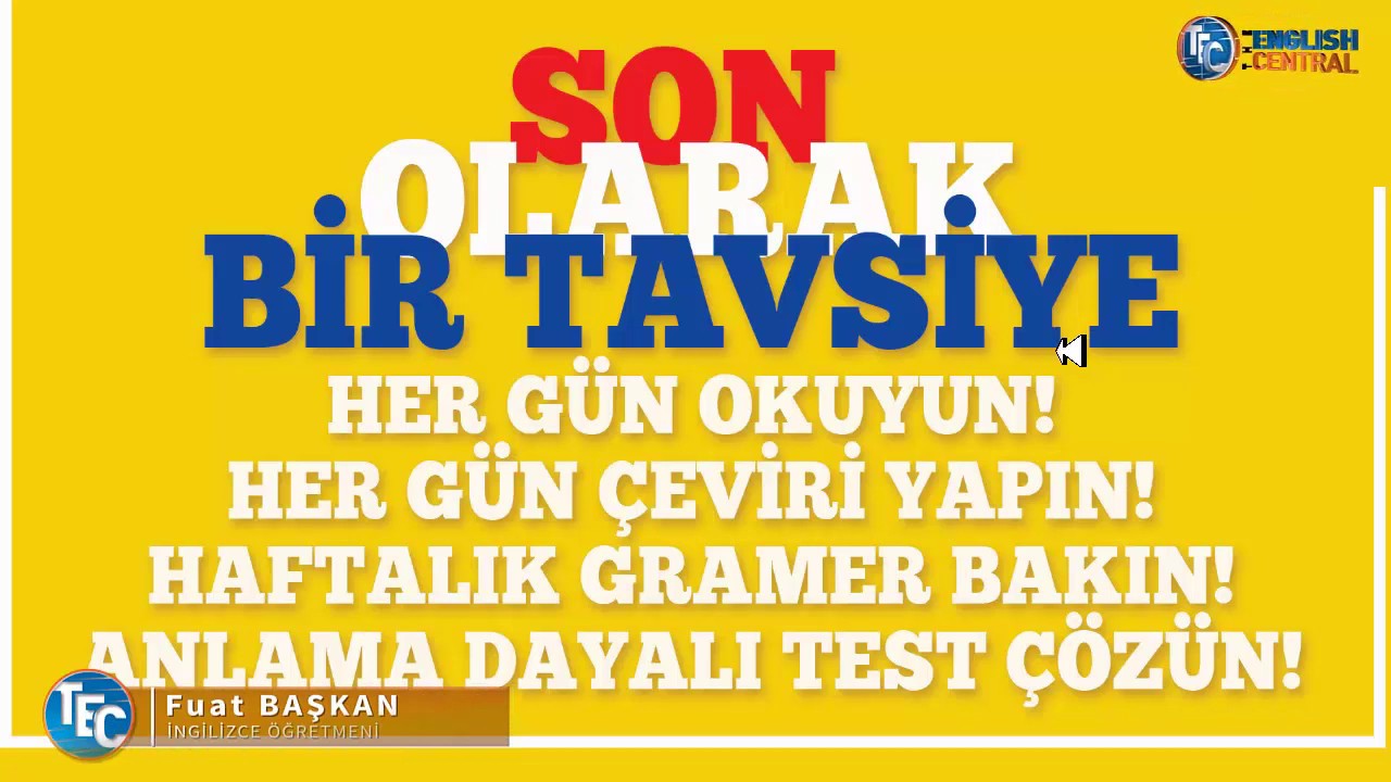 KANDIRIYORLAR SİZİ. YÖKDİL YDS VE YKSDİL BÖYLE ÇALIŞILMAZ