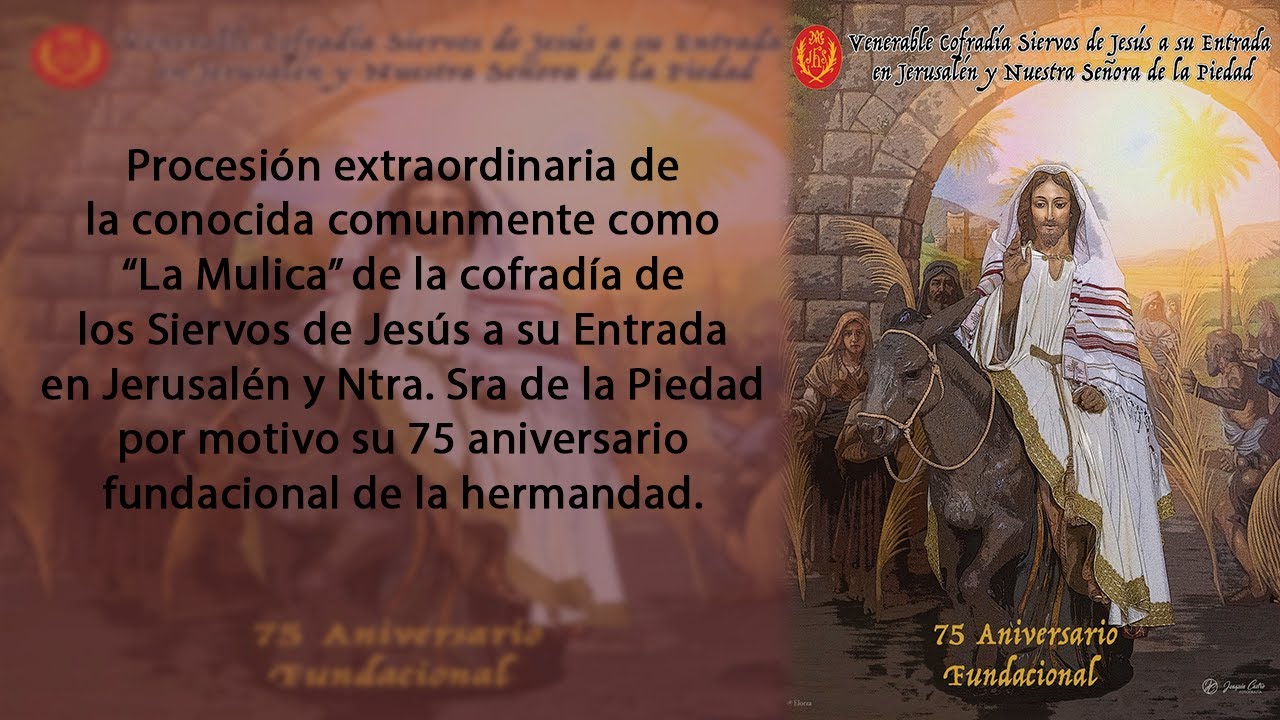 PROCESIÓN EXTRAORDINARIA DE JESÚS A SU ENTRADA EN JERUSALÉN