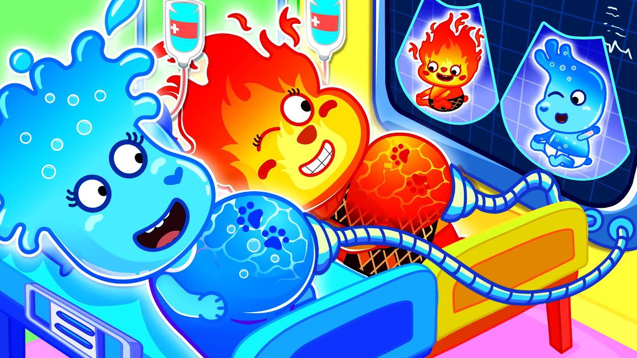 Fire Baby and Water Baby🔥💧Babies Play Together in the Womb | Bearee KID House