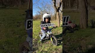BURNOUT!!!! My son when he was 2 years old. #Stacyc #ebike #walkingbike