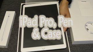 12.9 inch iPad Pro, Pen &amp; Apple Leather Sleeve Unboxing