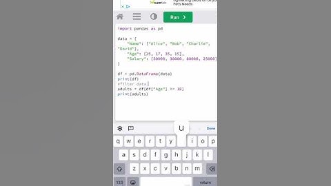 Learn how to filter rows in pandas using a Data Frame you create manually 👈🔥 #pythonforbeginners
