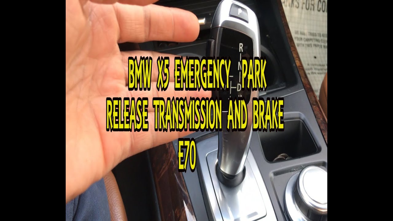 BMW X5 EMERGENCY RELEASE TRANSMISSION AND PARKING BRAKE PARK OVERRIDE 