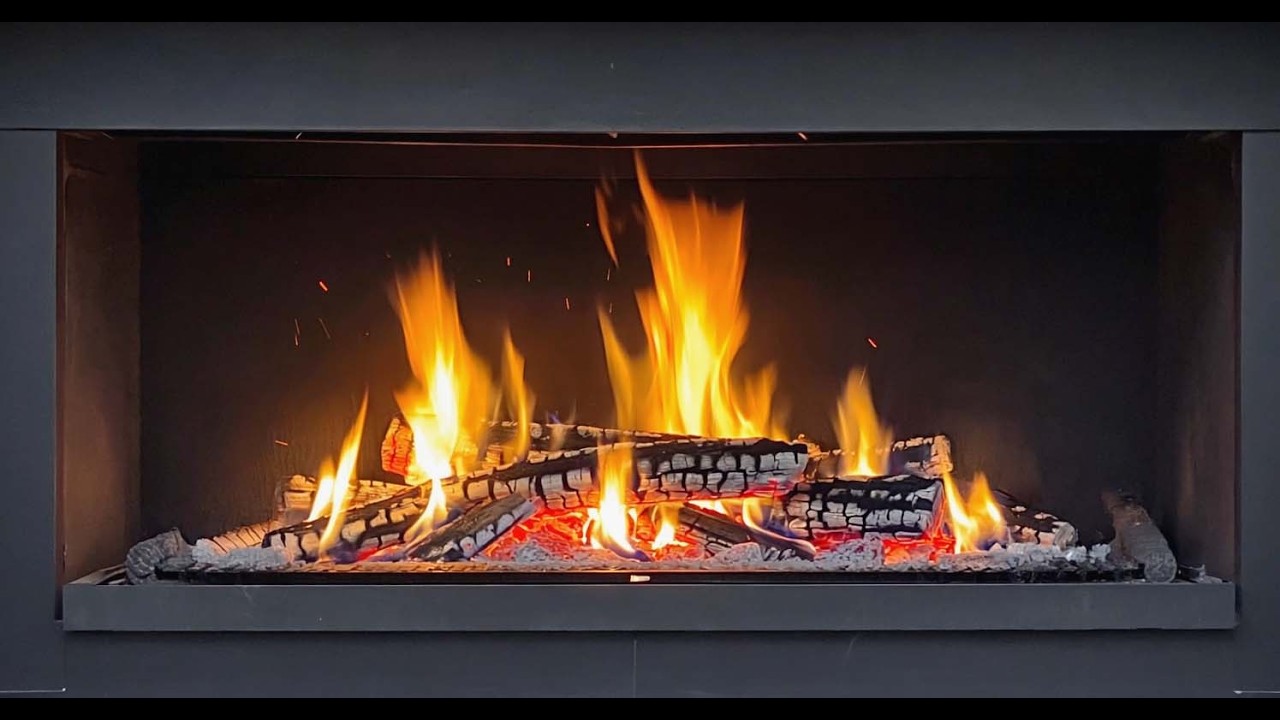 Romantic Fireplace Sounds 🔥 Real Crackling Fire | No Music | Cozy Love Night Ambience (4K)