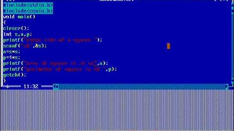 c program - write a program to print area and perimeter of square
