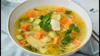 Asian Chicken Soup  / شوربة أسيوية بالدجاج - CookingWithAlia - Episode 886