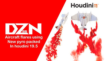 Aircraft flares using New pyro source packed In houdini 19.5