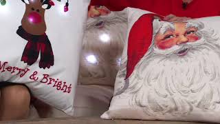 Spencer Home Set of 3 Holiday LED Decorative Pillows on QVC