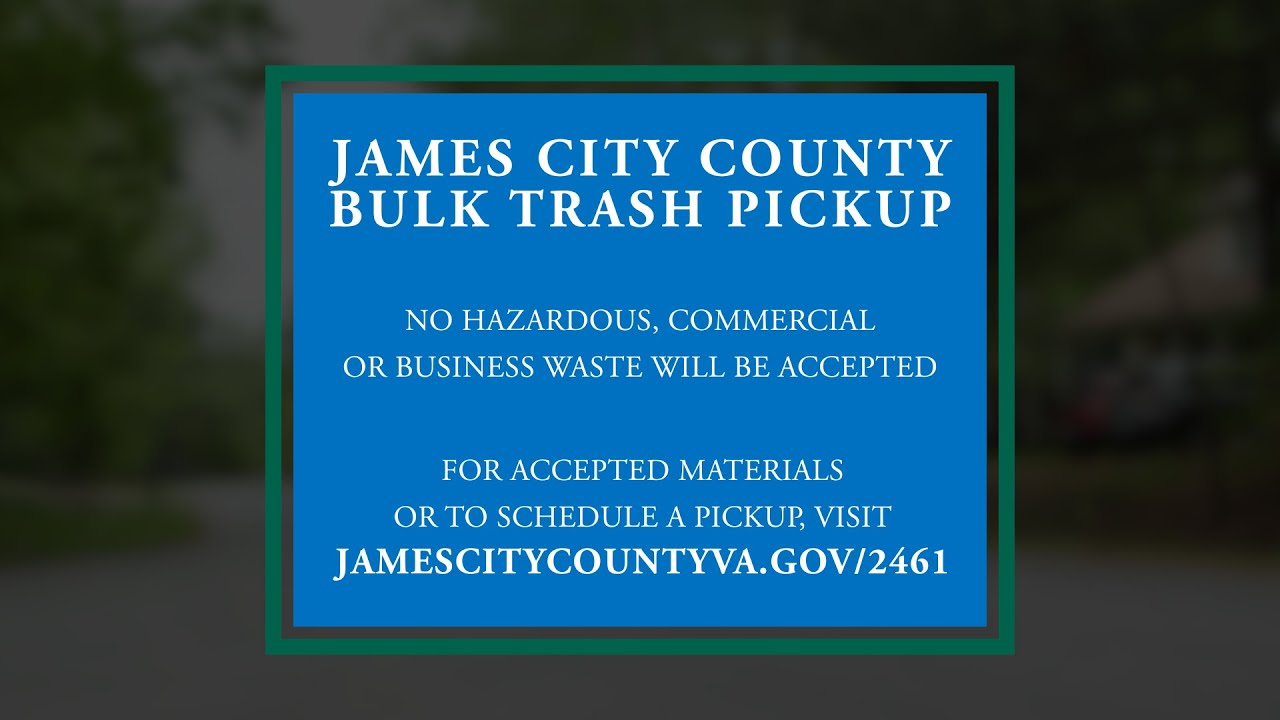 James City County Solid Waste Bulk Pickup Program YouTube