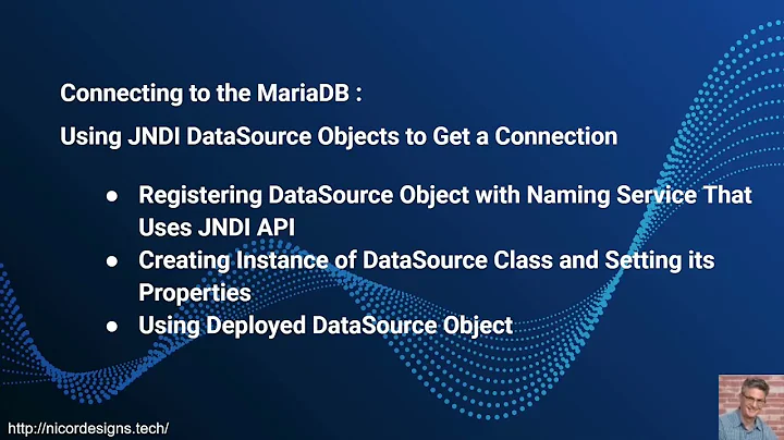 18. Connecting with a JNDI dataSource in Tomcat 8.5