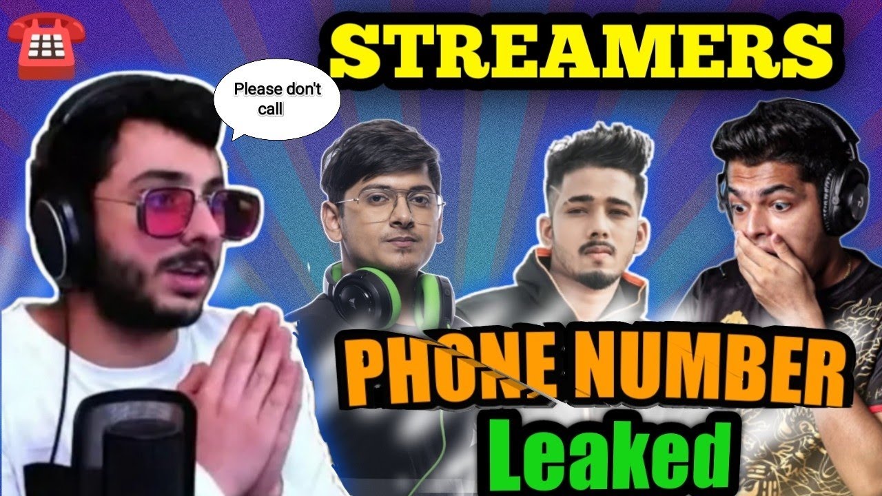 STREAMERS 📞 PHONE NUMBER LEAKED | BGMI & PUBG | Youtubers Number leak