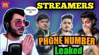 STREAMERS 📞 PHONE NUMBER LEAKED | BGMI & PUBG | Youtubers Number leak Wealth