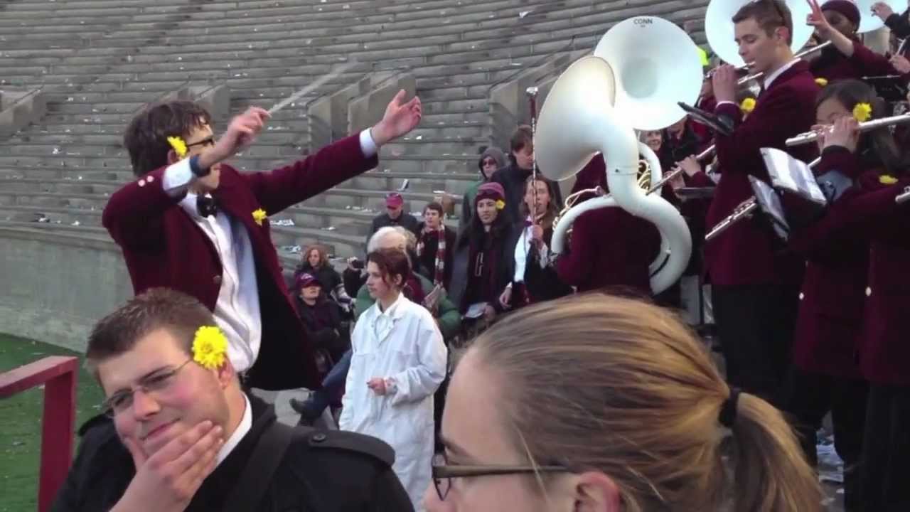 Harvard Band Celebrates 34-24 Victory Over Yale in The Game