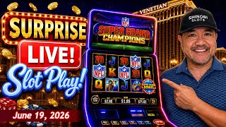 🛑 SURPRISE LIVE! NEW NFL Super Grand Champions slot from Las Vegas!