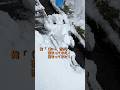 私が撮影係で妻がドボン担当で、側溝に雪ダムができた時の夫婦の会話 #snow #飯山市 #長野県 #雪