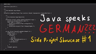 Side Project Showcase 1: Making Java speak German! (Dava)