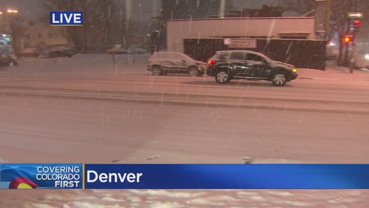 Snow Piles Up In Denver Metro Area - YouTube