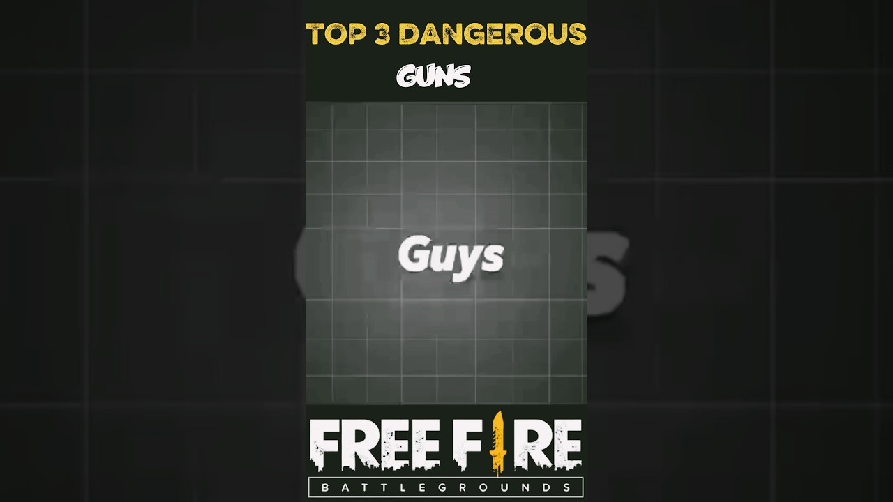🔥 Top 3 Dangerous Guns Without Any Skin in Free Fire!