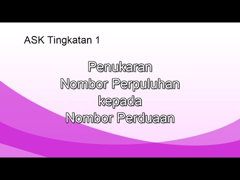 Video: Cara Menukar Nombor Menjadi Perduaan