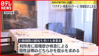 【制限緩和に向け】「ワクチン・検査パッケージ」専門家に諮問