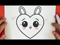 كيف ترسم قلب كيوت وسهل خطوة بخطوة رسم سهل تعلم الرسم للمبتدئين Cute Heart Drawing 