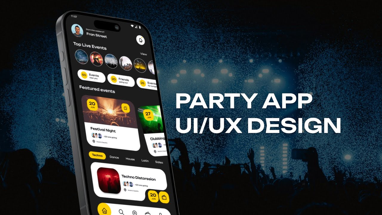 Party App UI/UX Design | Event Tickets & Schedule Mobile App Concept