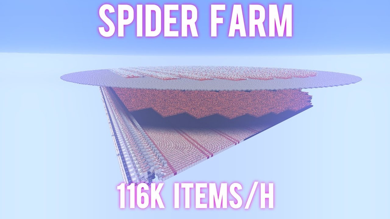 Spider Farm [116k items/h] | Minecraft 1.12 - YouTube