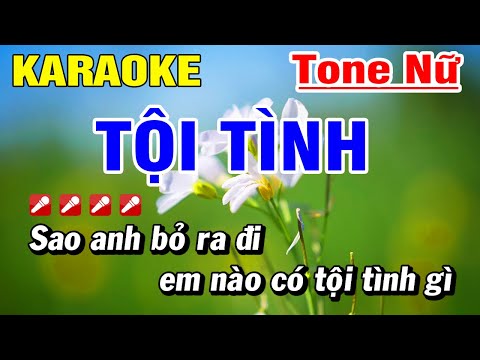 Karaoke Tội Tình Tone Nữ Nhạc Sống Rumba Dể Hát | Hoài Phong Organ